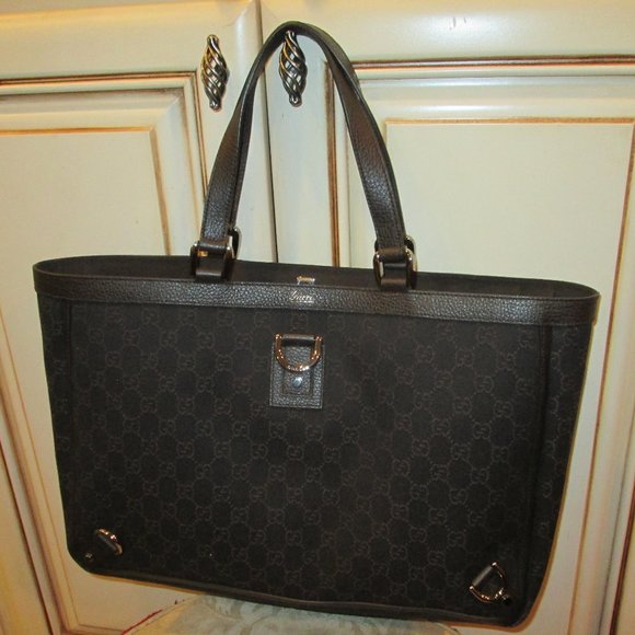GUCCI brown monogram TOTE bag - Picture 1 of 15